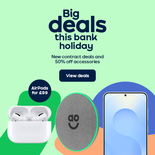 Big deals this bank holiday. Airpods for £99. View deals
